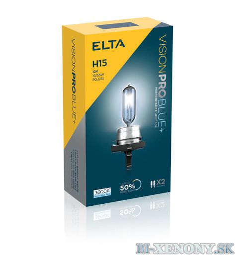 ELTA H15 12V 55/15W Vision PRO BLUE+ BOX 2ks