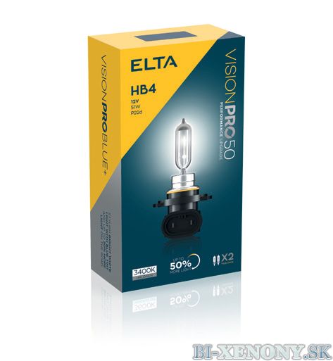 ELTA HB4 12V 51W Vision PRO +50% BOX 2ks