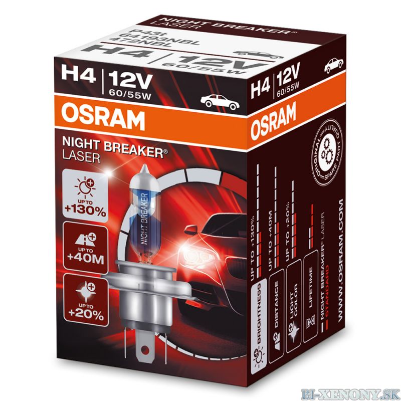 H4 OSRAM Night Breaker Laser +130%