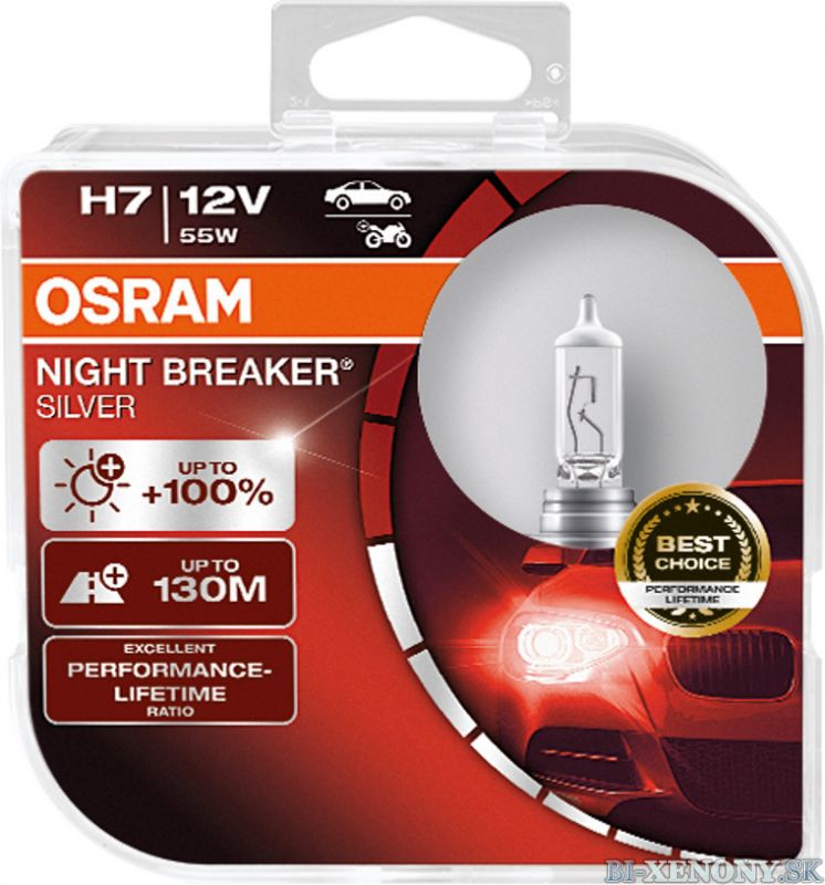 H7 OSRAM Night Breaker Silver +100% BOX 2ks 64210NBS-HCB