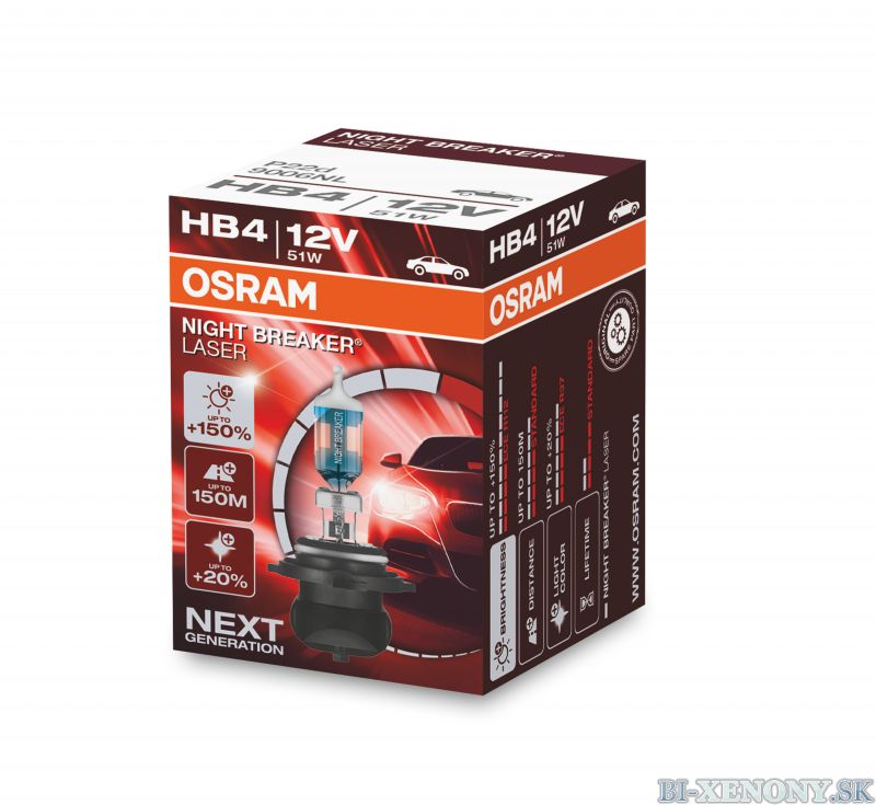 HB4 OSRAM Night Breaker Laser +150% 1ks