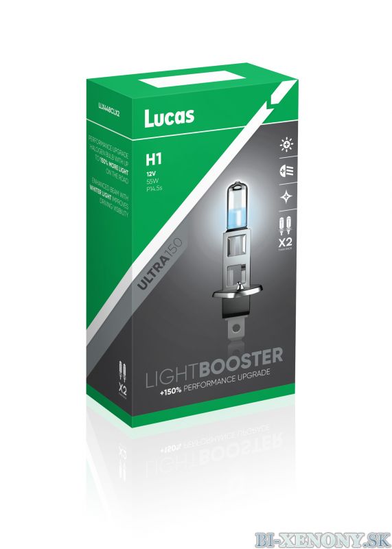 LUCAS Autožiarovky LUCAS H1 - 12V/55W, +150% Light Booster