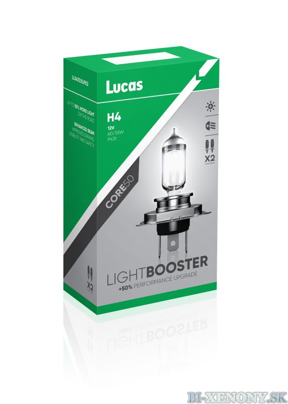 LUCAS H4 Light Booster +50% P43t 12V 60/55W