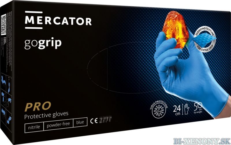 Nitrilové rukavice GoGrip modré veľkosť XL, 50 ks
