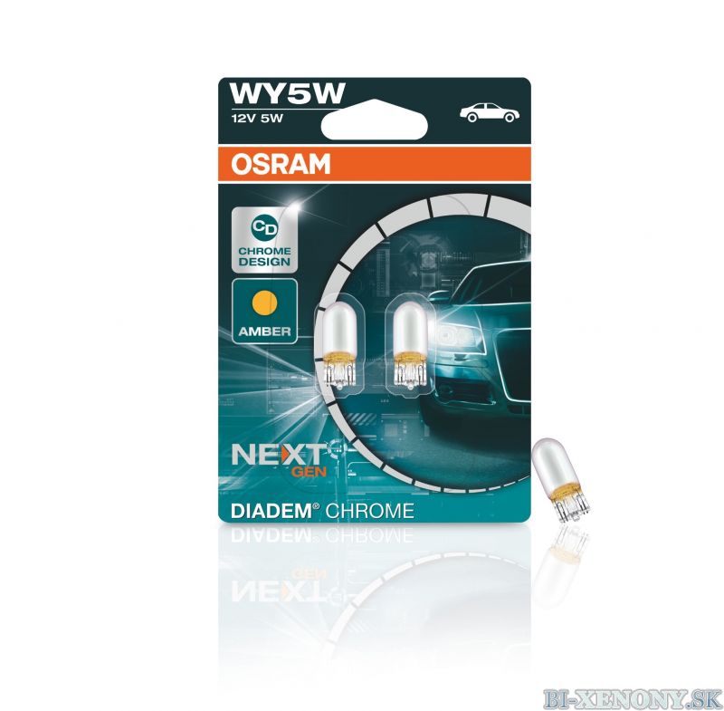OSRAM 12V WY5W W2,1x9,5d 12V diadem chrome oranžová 2ks 2827DC-02B