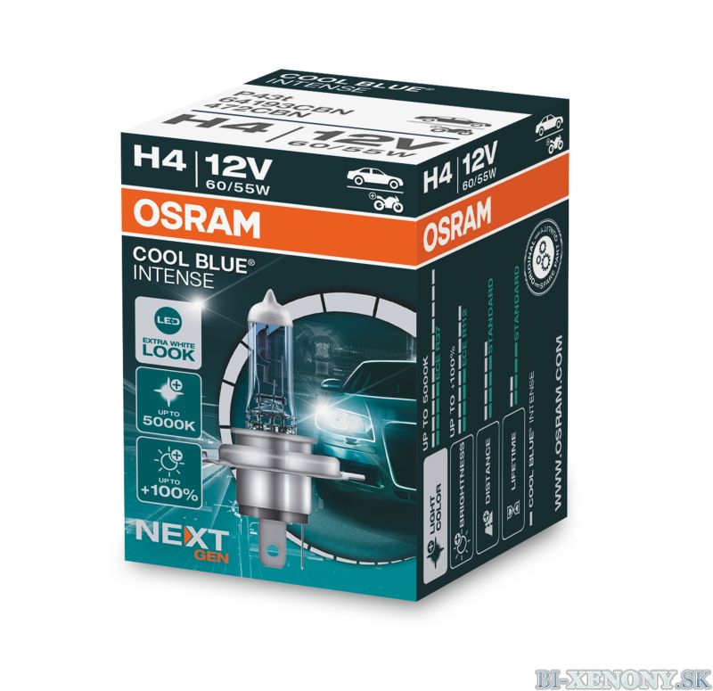 OSRAM CoolBlue Intense H4 60/55W NextGeneration 5000K 1ks