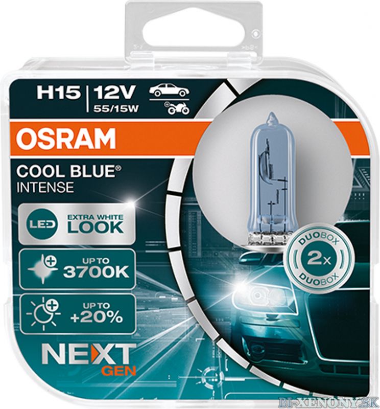 Osram H15 12V 55/15W PGJ23t-1 Cool Blue Intense NextGeneration 3700K BOX