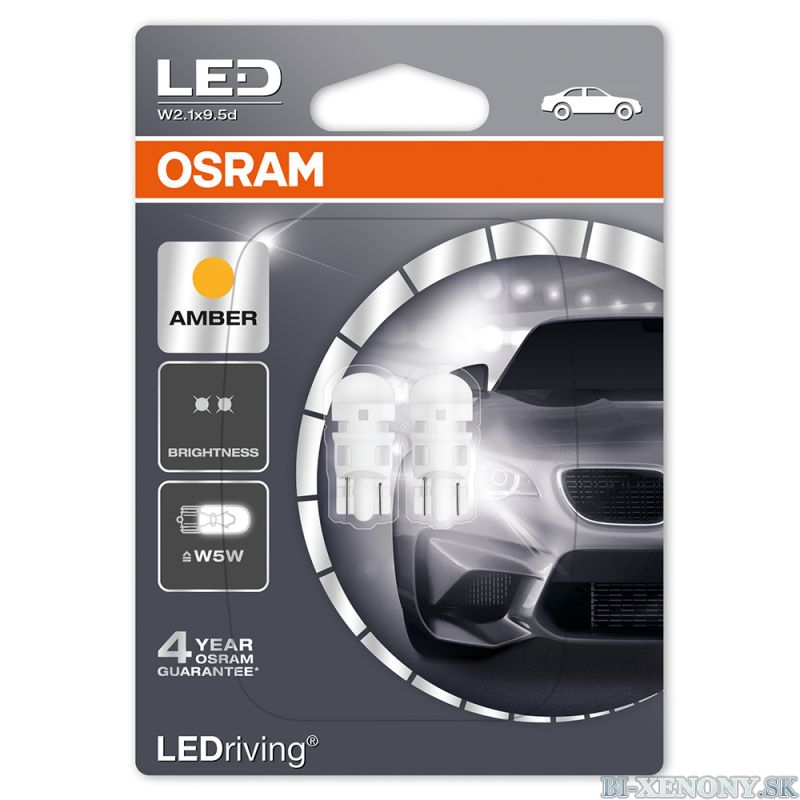 Osram LEDriving Standard W5W 12V 2880YE-02B Amber / Žltá 2ks