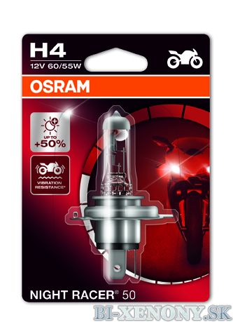 OSRAM NIGHT RACER 50 H4 60W/55W +50% 1KS