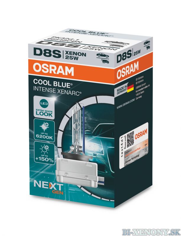 Osram xenonová výbojka D8S XENARC Cool Blue Intense NextGeneration 6200K