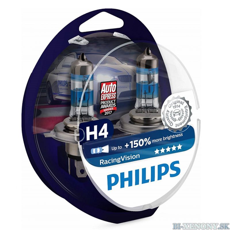 Philips 12V H4 55W P43t RacingVision +150% Box 001