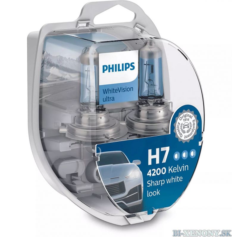 Philips 12V H7 55W PX26d+W5W White Vision ultra Box
