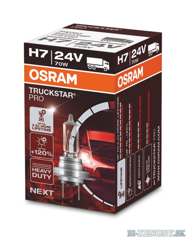 Osram H7 24V 70W TRUCKSTAR PRO 1KS -  - auto-xenony