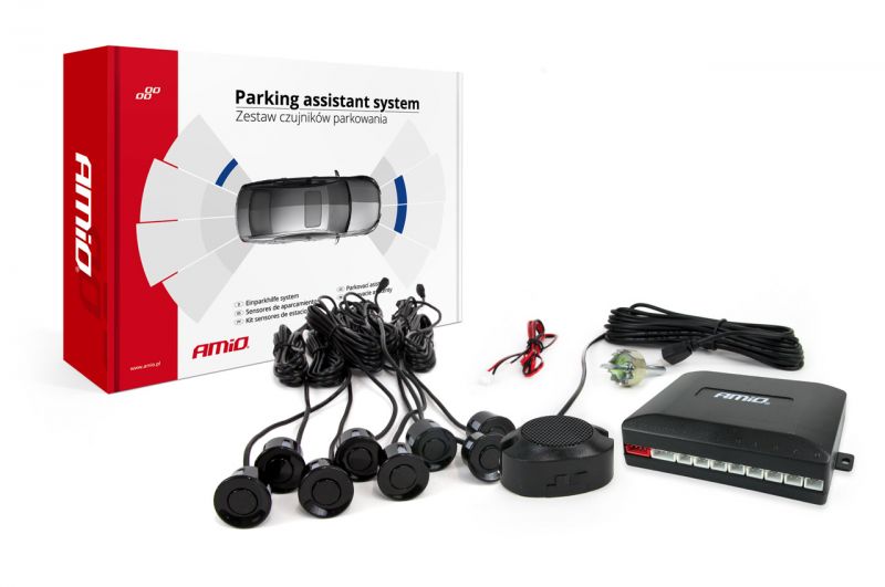 VERTEX 8-senzorové parkovacie senzory bez LCD - čierna