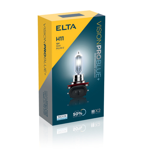 ELTA H11 12V 55W Vision PRO BLUE+ BOX 2ks