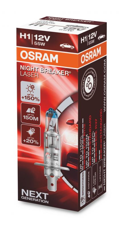 Osram H1 12V 55W P14,5s Night Breaker Laser next GENERATION 1ks +150% 64150NL