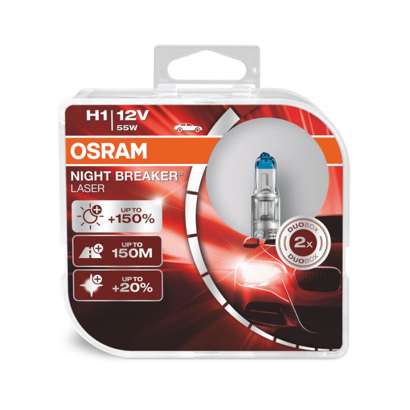 Osram H1 12V 55W P14,5s Night Breaker Laser next GENERATION 2ks +150% 64150NL-HCB