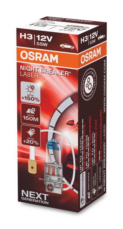 H3 OSRAM  Night Breaker Laser +150% 1ks