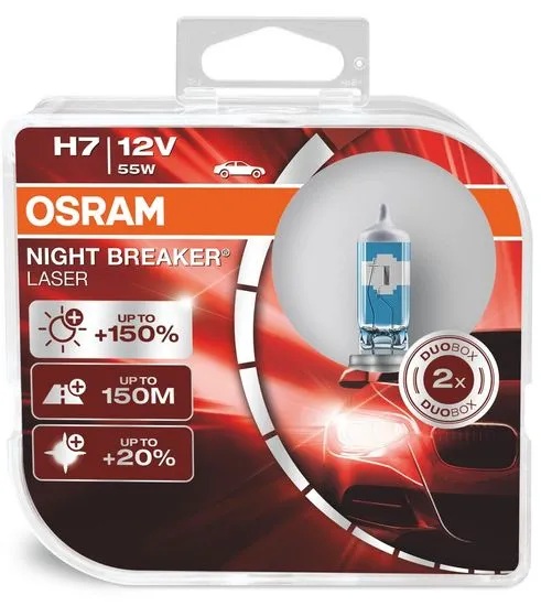 Osram H7 12V 55W PX26d Night Breaker LASER +150% 2ks 64210NL-HCB OSRAM 64210NL-HCB 