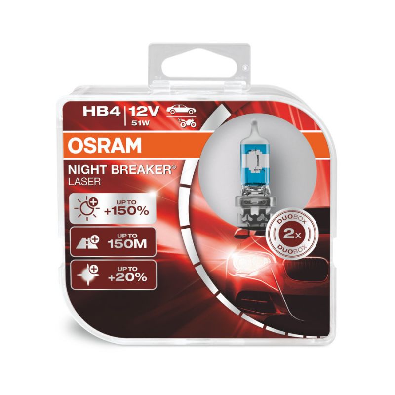 OSRAM HB4 NIGHT BREAKER LASER GEN2 +150% 12V 51W P22d, BOX (9006NL-HCB) 