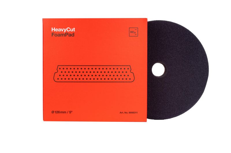Koch Chemie Heavy Cut Foam Pad 126 x 25mm - Leštiaci kotúč červený