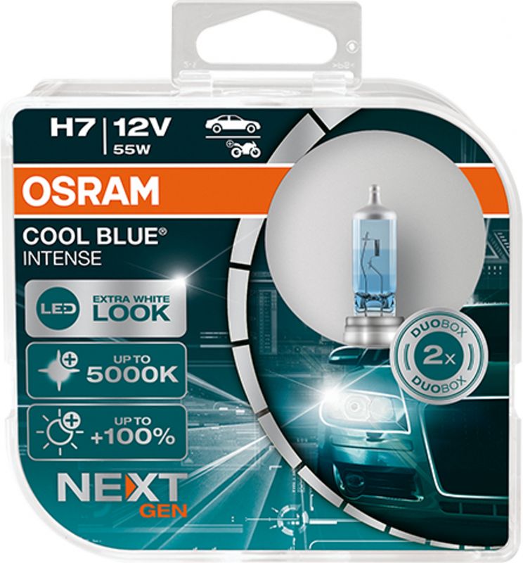 Autožiarovky OSRAM CoolBlue Intense H7 55W NextGeneration 5000K BOX