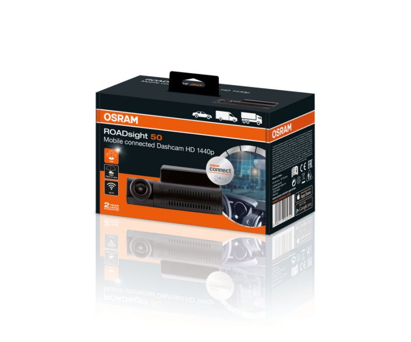 OSRAM Palubná kamera s vysokým rozlíšením 1440p s Wi-Fi a GPS ORSDC50