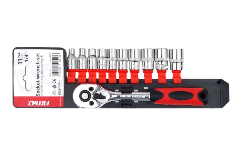 Sada nástrčných kľúčov 11 ks 1/4 "4-13mm