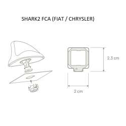 CAL-7677890 Calearo Anténa Shark2 AM FM DAB GNSS aktívna