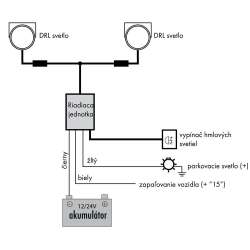 LED denné svietenie DRL 7V-5W