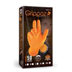 Grippaz 246 Protišmykové nitrilové rukavice oranžové veľkosť M/8 - 50ks