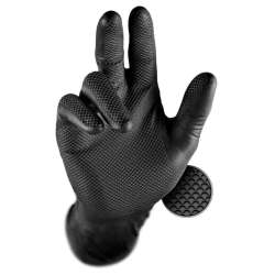 Grippaz 246A Protišmykové nitrilové rukavice čierne veľkosť XXL/11 - 50ks