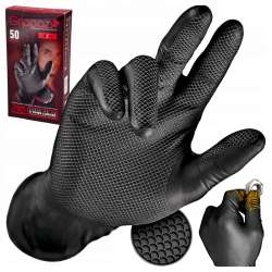 Grippaz 246A Protišmykové nitrilové rukavice čierne veľkosť XXL/11 - 50ks