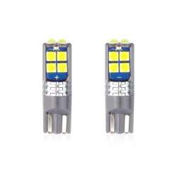 LED žiarovky CANBUS 10SMD 3030 T10 W5W White 12V/24V