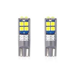 LED žiarovky CANBUS 10SMD 3030 T10 W5W White 12V/24V