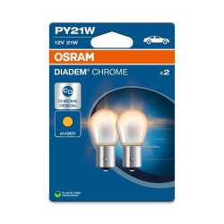 OSRAM 12V PY21W BAU15S диадема хром оранжев 2бр.