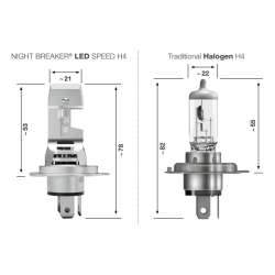 Osram H4 SPEED +450% NIGHT BREAKER LED 64193DWNBSP-2HB 6000K 2ks