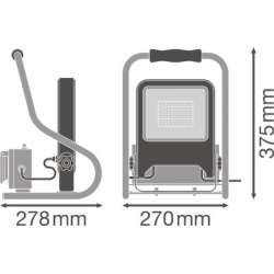 Osram Ledvance WORK VAL H-STAND-PO 50 W 4000 K IP44 + el. zásuvka