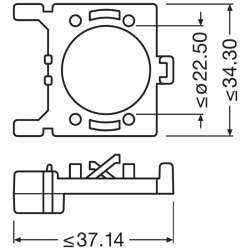 OSRAM montážny adaptér 64210DA02 pre NIGHT BREAKER LED H7-LED Focus 2ks