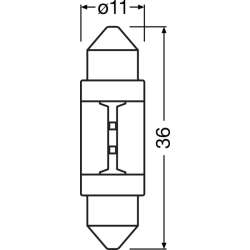 Osram NIGHT BREAKER 6418DWNB-ECE-2HB 36mm 6000K 2ks