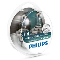 Philips 12V H4 60/55W P43T X-treme Vision +130% Box